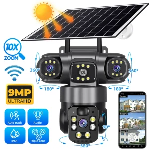 9MP Full HD Solar WiFi Night Vision Camera